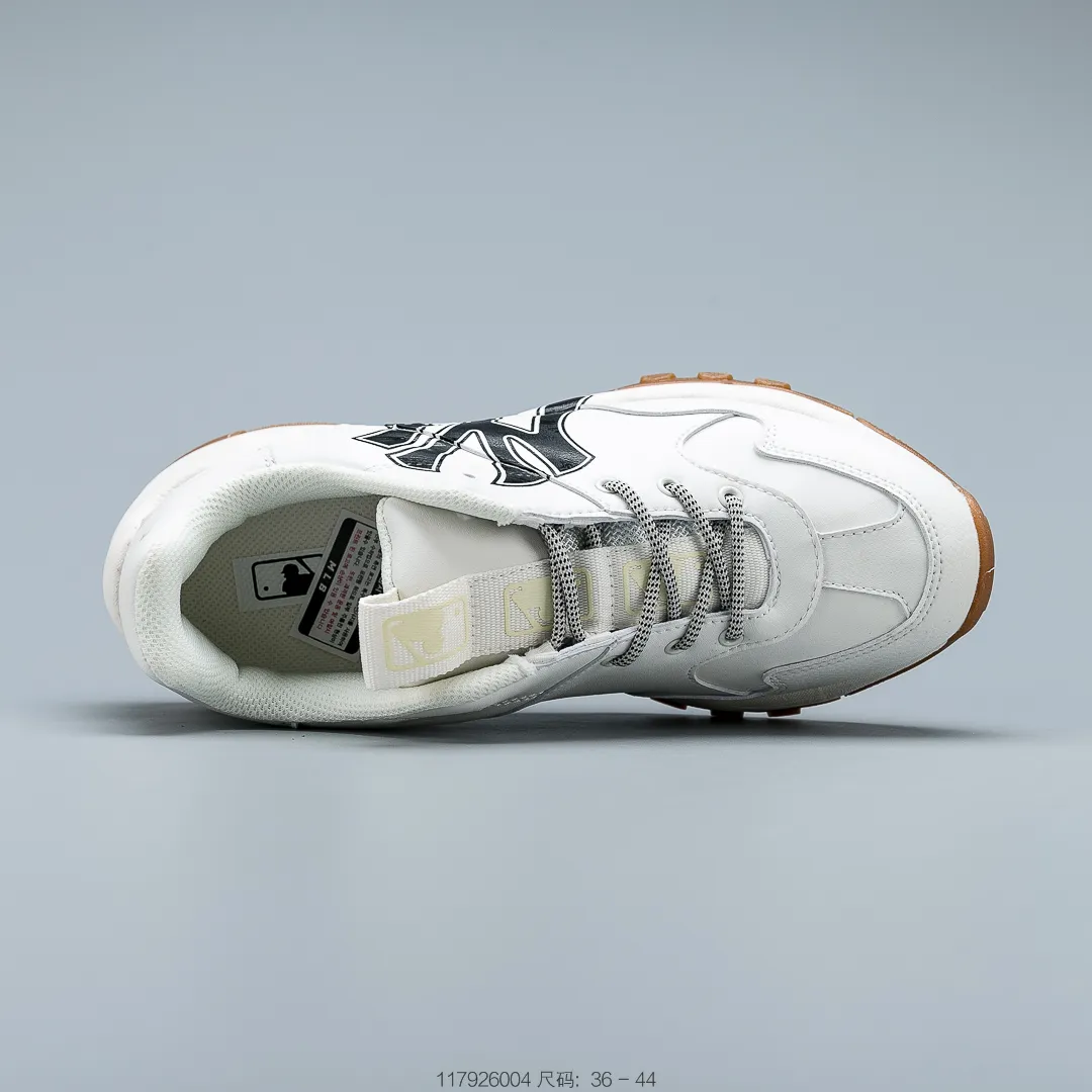 💰660 Brand new independently developed 6cm thickness combination abrasive outsole Korea SS19 limited sale NY American Rugby Yankees limited x MLB Big Ball Chunky A Running thick sole casual sports jogging shoes #117926004
